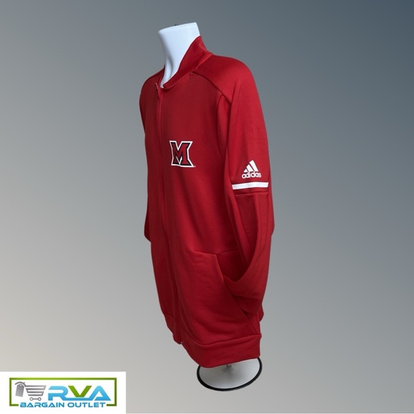New Team Issued Miami University Red Hawks Adidas Full Zip Warm Up Jacket - Picture 3 of 3